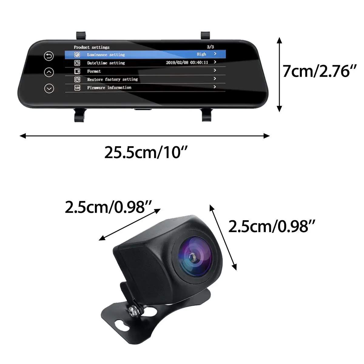 Поток зеркало заднего вида автомобиля dvr камера 1080P 9,35 ''автомобиль обратный радарный датчик парковки слепое пятно обнаружения системы парктроник авто