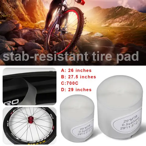 Прокладка для шин велосипеда, 2 шт., защитная накладка для ремня с защитой от проколов для 700C, 26 дюймов, 27,5 дюйма, 29 дюймов, подкладка для шин с яркостью для горных дорог