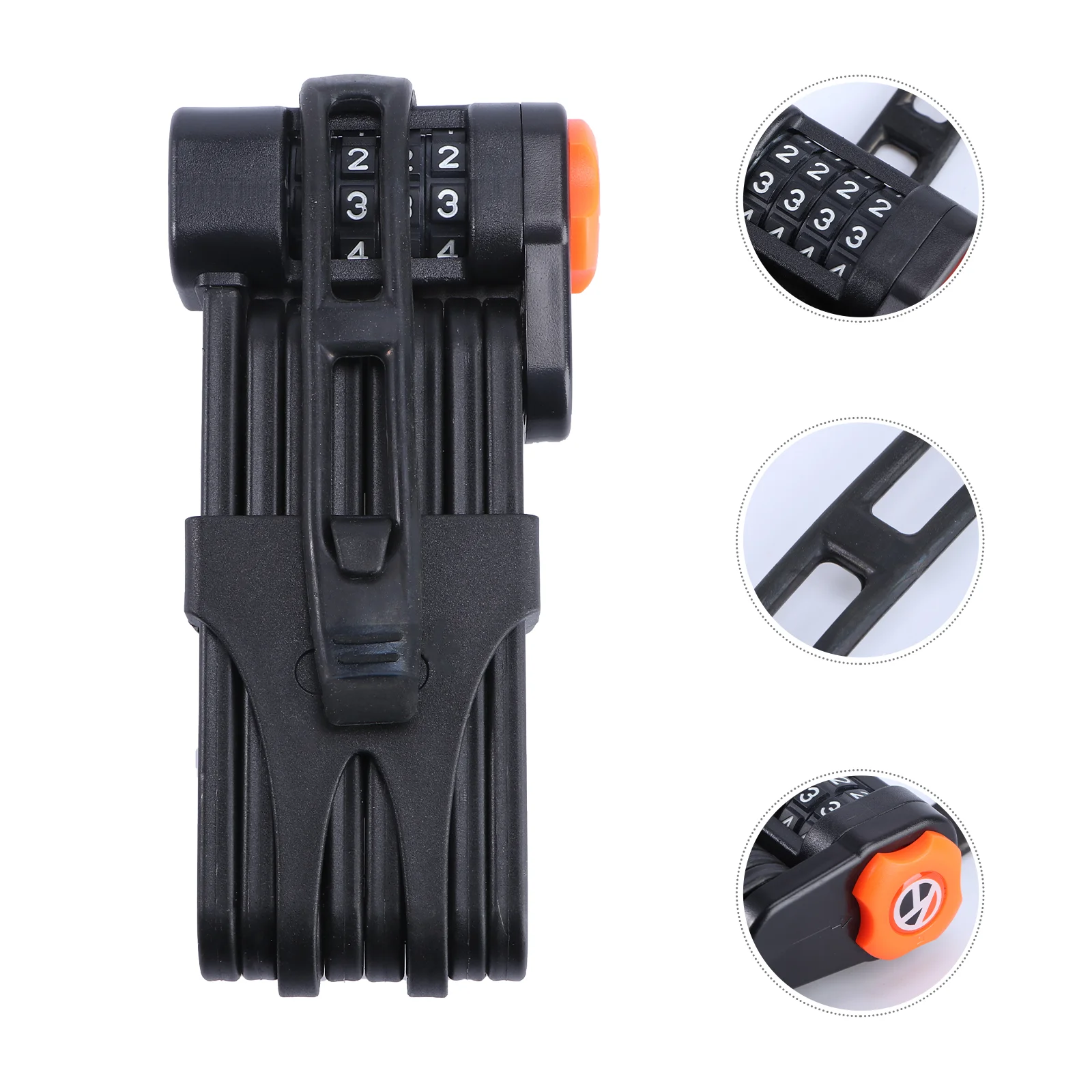 

Велосипедный замок с кодом, Универсальный складной замок для горных велосипедов, защита от кражи, замок из легированной стали для горных до...