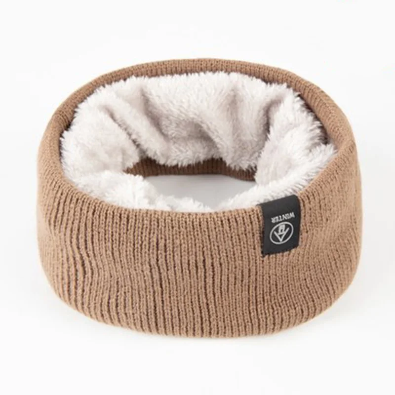 Женский вязаный шерстяной пуловер ложный воротник теплый шарф унисекс зимний