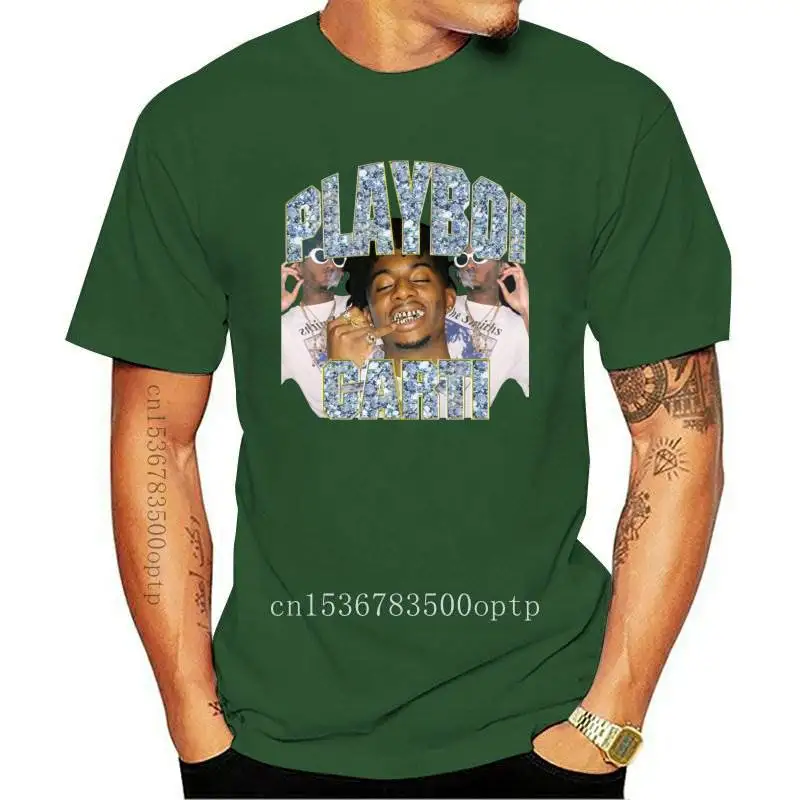 

New Playboi Carti Vintage Hip-Hop Men's Black Tees Shirt Clothing Summer Short Sleeves Cotton T-Shirt Fashion T Shirt Top Tee