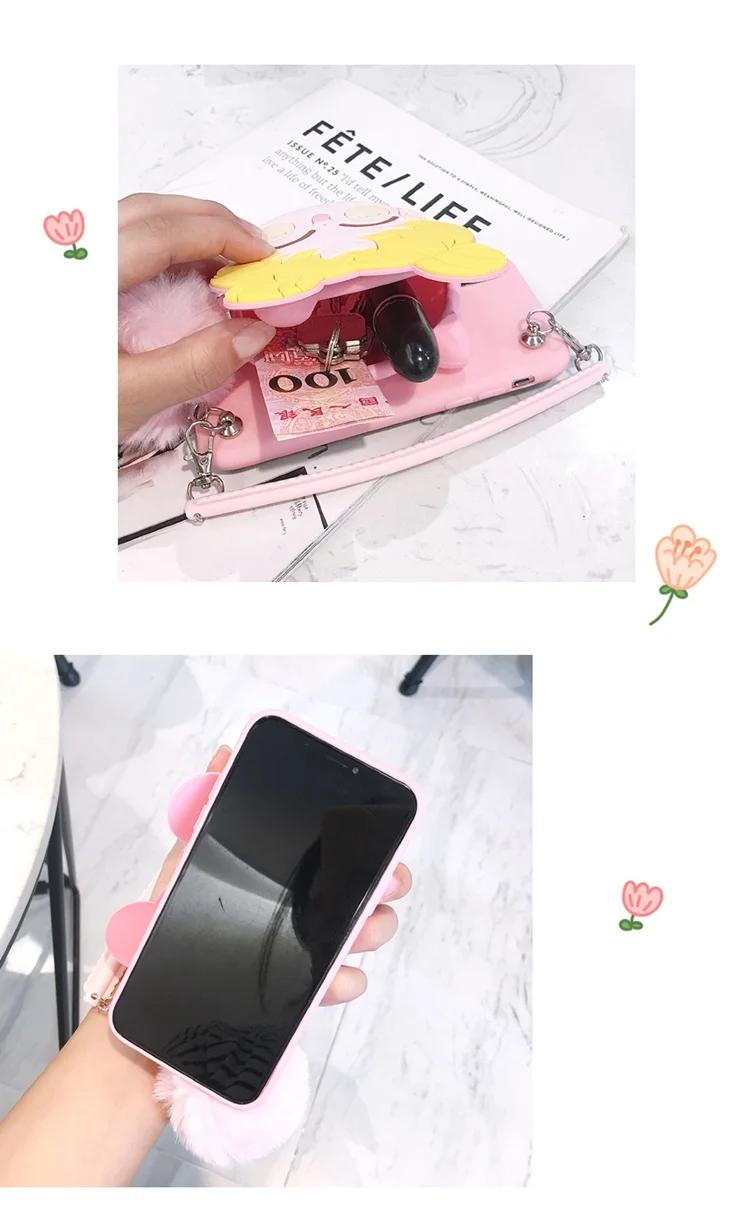 Чехол SAM Note10 pro плюшевый кошелек милый Сейлор Мун для samsung Galaxy Note 3/note 4/note 5/note 8/note 9/S10 plus 3D