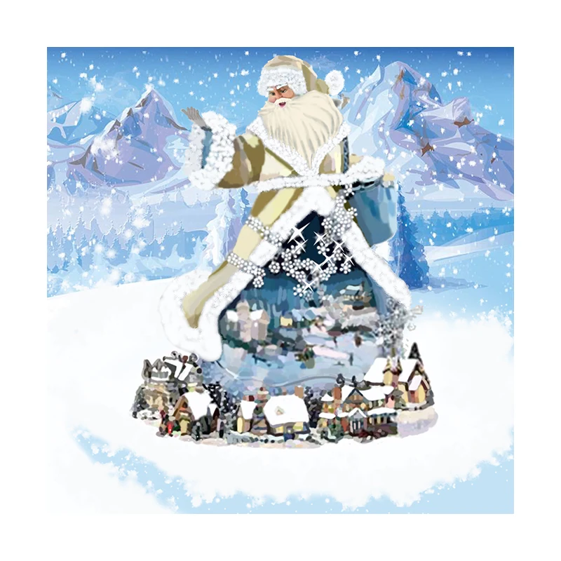 Полный 5D Сделай Сам Алмазная Краски ing санта-клаус и деревни 3D бриллиантовый