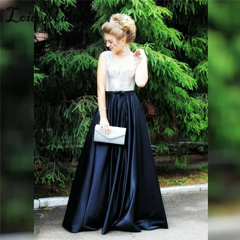 

Sexy V-neck Long Prom Dresses 2021 Elegant A-line Dress Woman Party Night Formal Plus Size Evening Gown Free Shipping