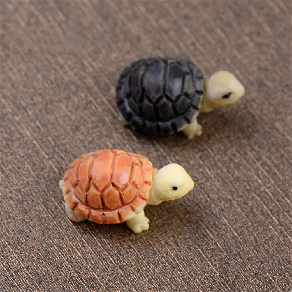

2018 Hot TPXCKz 1 Pair Lovely Turtles Micro Fairy Figurines Miniatures Garden Decor Accessories
