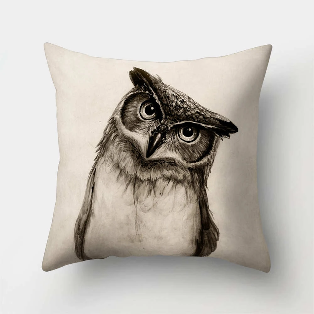 

Cartoon Cute Owl Pattern Decorative Cushions Pillowcase Polyester Cushion Cover Throw Pillow Sofa Decoration Pillowcover 40513