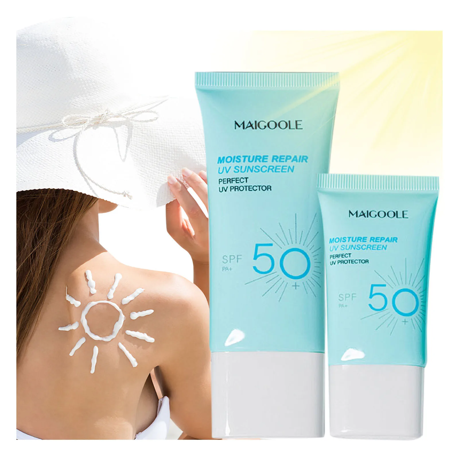 Солнцезащитный освежающий нежирный увлажняющий мощный солнцезащитный крем