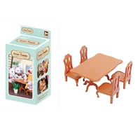 the simulation miniature chair dining table furniture for children dolls kids baby room pretend play toys for girls as gift