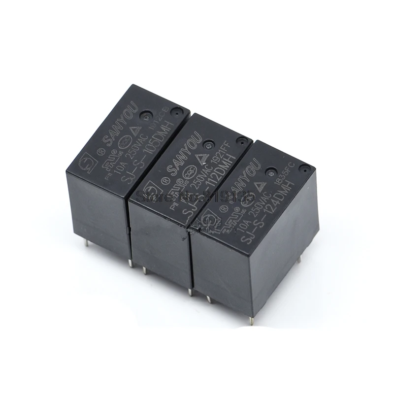 

5PCS/Lot 5V 12V 24V Power Relays DMH SJ-S- 105 112 124DMH 5V12V24V 10A 250V 4PIN NO