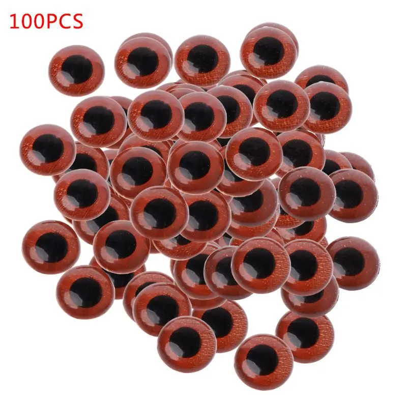 

100Pcs 8mm/10mm/12mm/14mm/16mm/20mm Plastic Doll Puppet Animal Crafts Safety Eyes For Bear Children Kids DIY Toys 203E