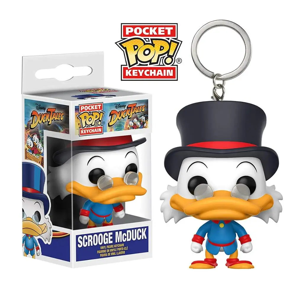 SCROOGE McDUCK FUNKO POP DISNEY Игра престолов История игрушек Аладдин чудо-яд Ститч Халк Тор Локи Драконий шар фигурка брелок с коробкой - Цвет: SCROOGE McDUCK