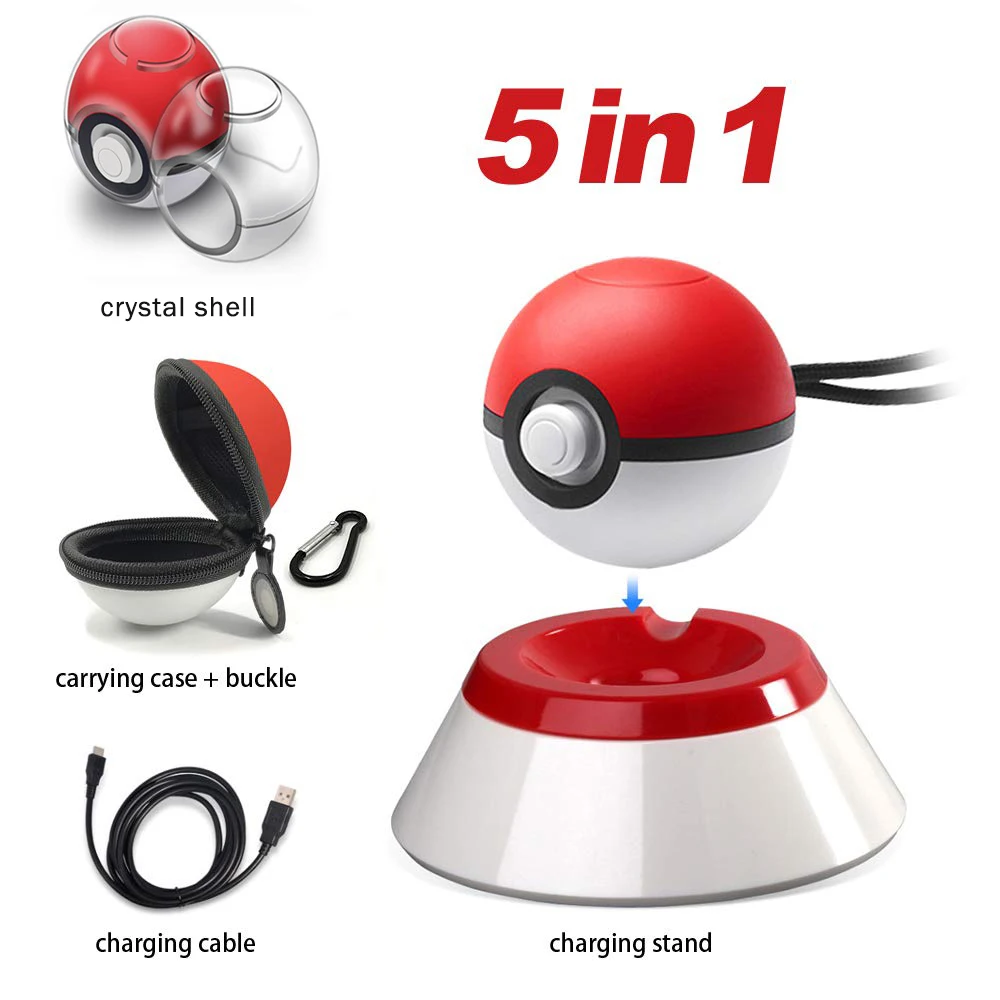 1 Портативный чехол для переноски для контроллера nintendo Poke ball Plus Switch, аксессуар для игры Pokémon LetsGo Pikachu Eevee - Цвет: 1