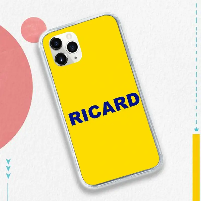 

Ricard famous Top ten liqueur Aniss Phone Case for iPhone 11 12 pro XS MAX 8 7 6 6S Plus X 5S SE 2020 XR