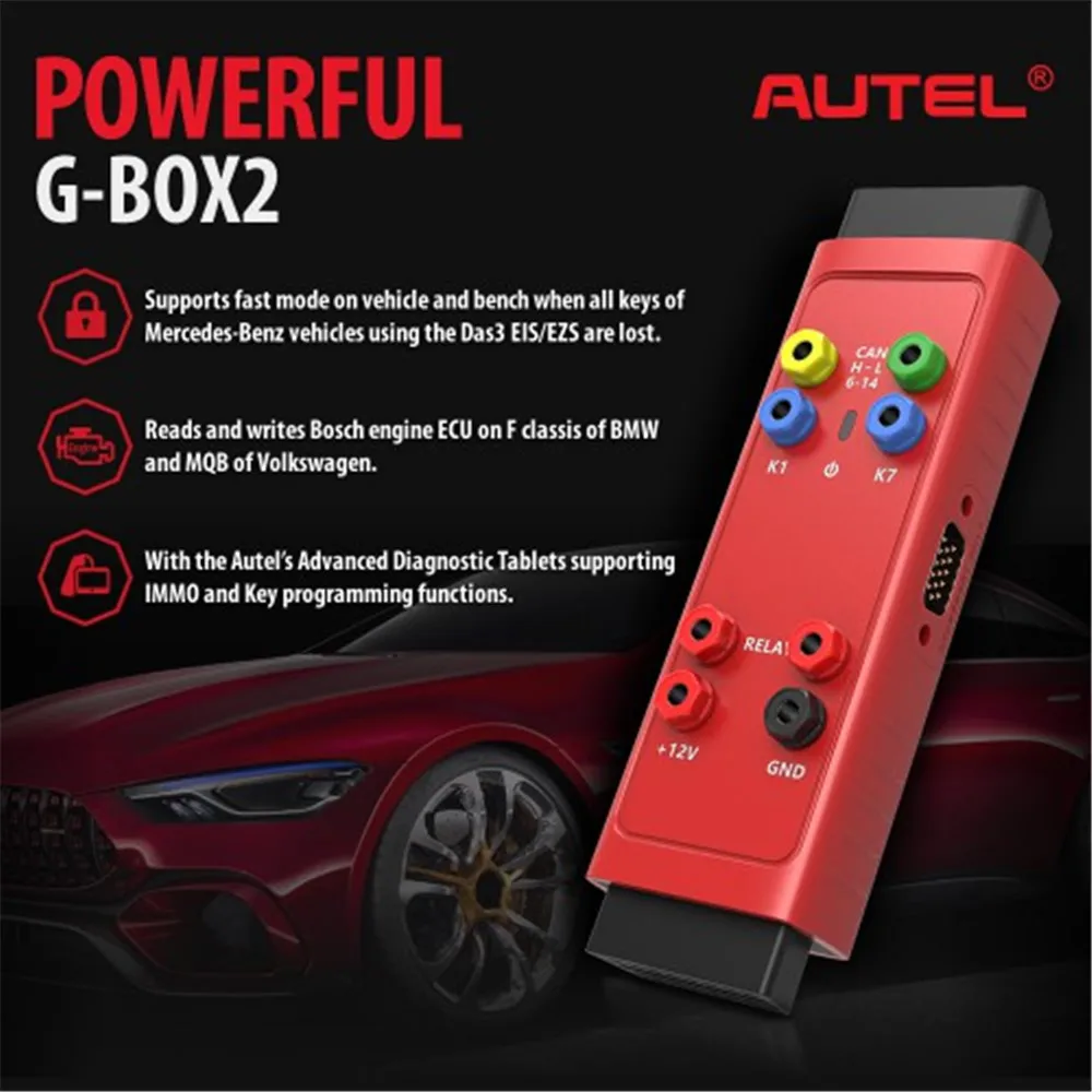 Автомобильный инструмент Autel G BOX2 GBOX2 для работы с утерянными ключами MB вместе с программаторами MaxiIM IM608 IM508 ADVANCED IMMO & KEY.