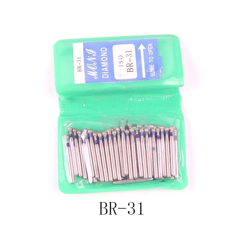 GLONXD Алмазные бормашины для полировки зубов 50 шт.