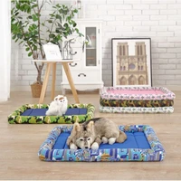 square dog bed plush solid color pet bed cat pad suitable for small and medium sized pet super soft sleeping pad