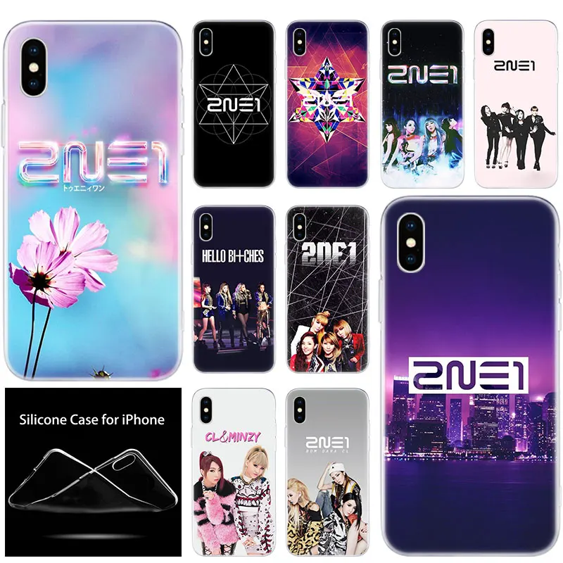 Роскошный мягкий силиконовый чехол для телефона в стиле 2ne1 KPOP Черный Разъем Apple