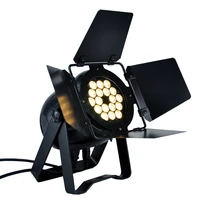 Gigertop 18 x 3W 3200K Warm White Mini Size Stage Led Par Light with Barndoor LED Display 3 Channels Mode Dimming Curve RDM Set