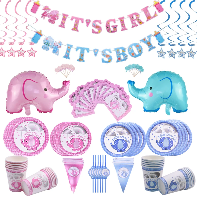 Детские вечерние стаканы для душа фольгированные воздушные шары милые слоны