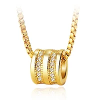 korean little waist transfer zircon bead pendant for women 14k gold necklace pendants without chain jewelry birthday gift female