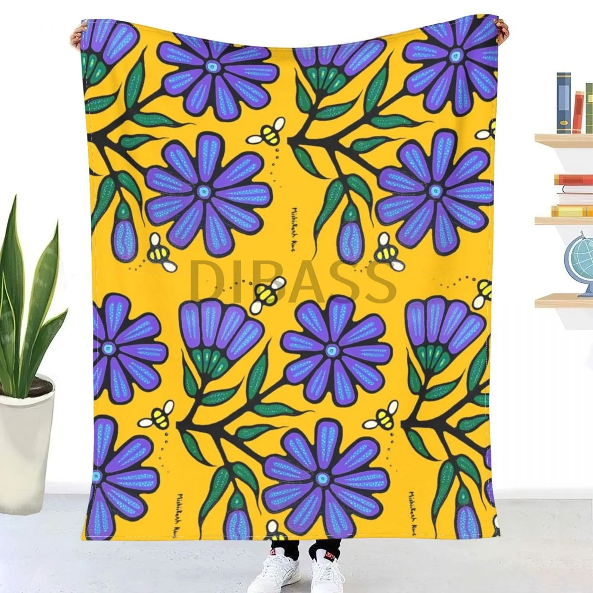 

Фланелевое Одеяло с 3D рисунком пчелы и цикория 2