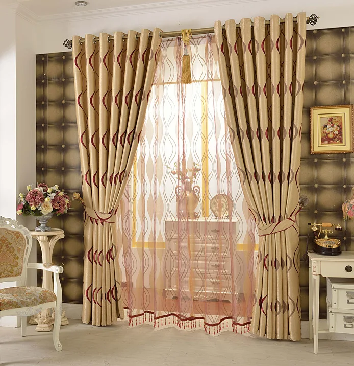 

Customized Curtains for Living Room Bedroom Jacquard Curtain Blackout Linen Heat Insulation Blackout Curtain General Pleat