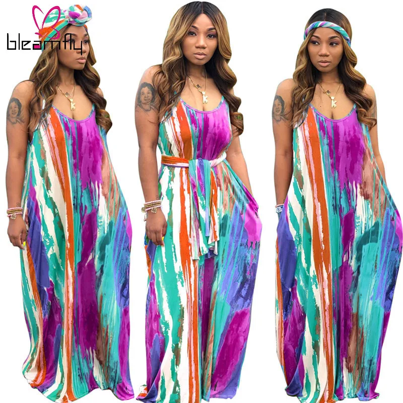 2019 женское летнее пляжное платье на бретелях с круглым вырезом и карманами