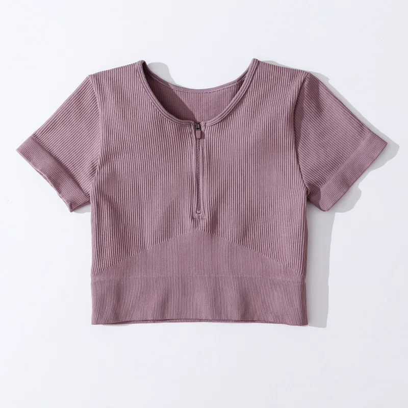 

Sexy Yoga Shirt Women Tight High Waist Gym Clothing Workout Sports Crop Top Fitness Running Sportswear