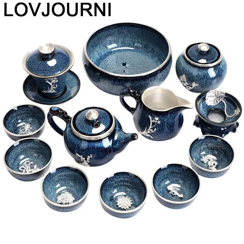 

Aksesuarlari China Teaset Organizer Dekoration Garden Kung Fu Vintage Teapot Home Decoration Accessories Teaware Chinese Tea Set
