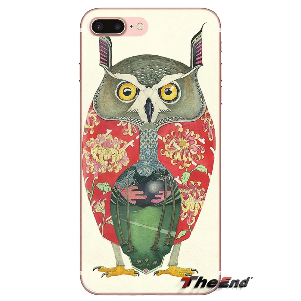 Фиолетовый цветок в мультяшном стиле Сова мягкий прозрачный просвечивающийся