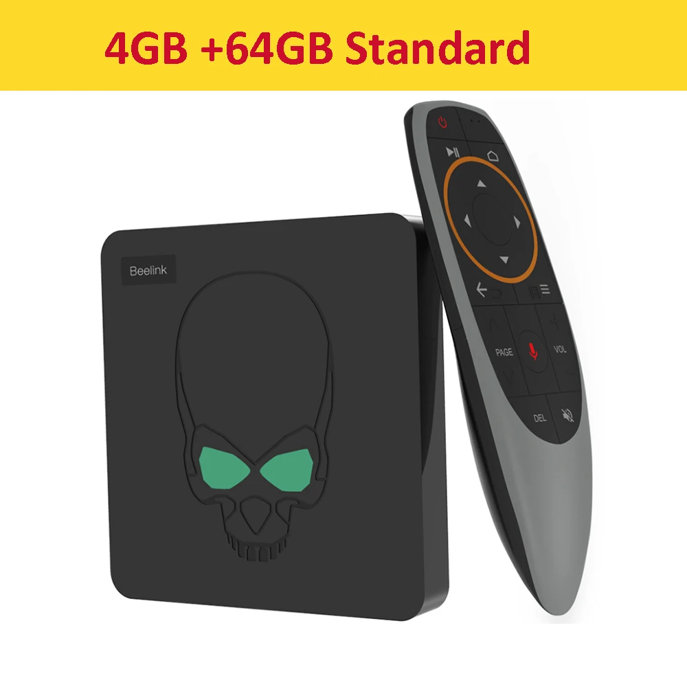 4GB 64GB ТВ-приставка Beelink GT-King Android 9,0 Amlogic S922X 4 Гб LPDDR4 64 Гб rom 2,4G+ 5,8G WiFi Bluetooth 4,1 4K 2,4G голосовой пульт дистанционного управления - Цвет: 4GB 64GB