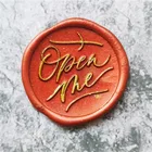 Печать с надписью Open me sello, деревянная печать в ретро стиле, свадебная декоративная печать