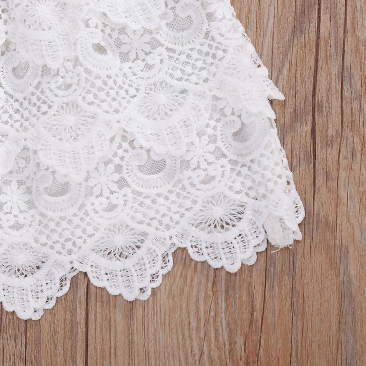 Новинка Комплект из 3 предметов Одежда для маленьких девочек Кружевной топ с