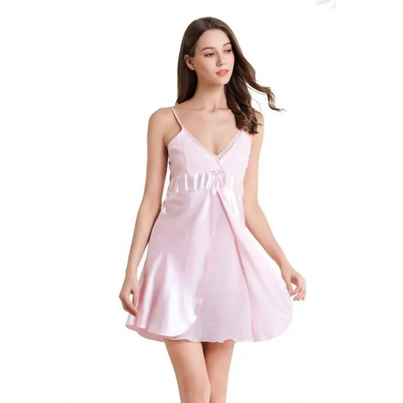 

Ladies nightdress dress skirt camicia da notte sexy split lace home dress nightwear elegant home service sleeping dress