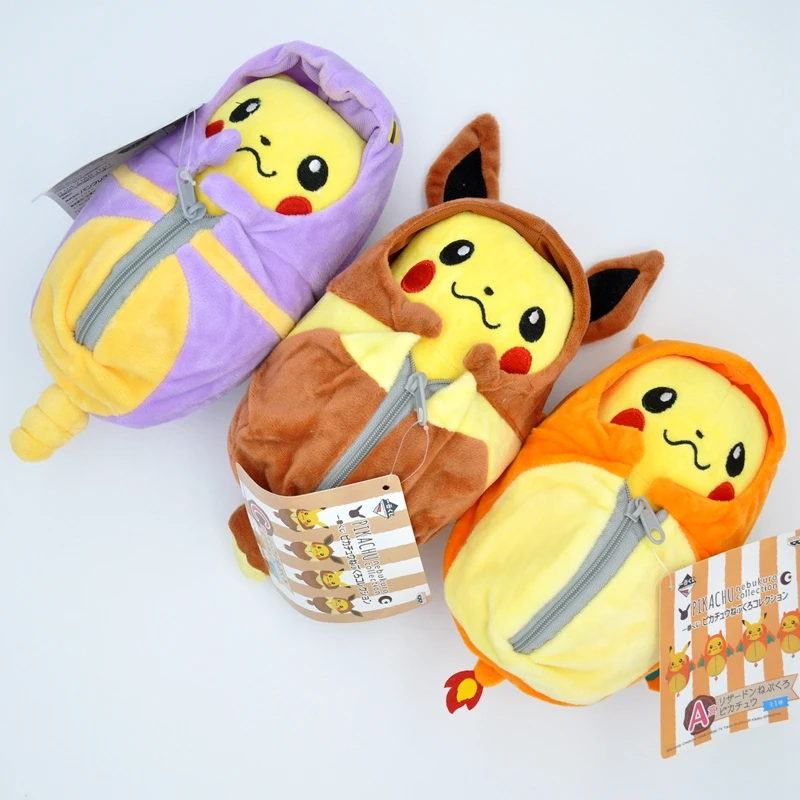 20 см Мультфильм Плюшевая Игрушка «Пикачу» Косплей Charizard Eevee кукла мягкая плюшевая Мягкая кукла игрушки спальный мешок детский подарок на день рождения