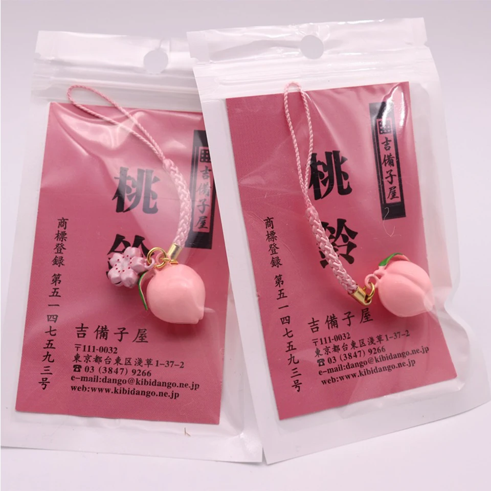 Японский Храм Qiancao персиковый колокольчик молится Omamori ремешок для смартфона