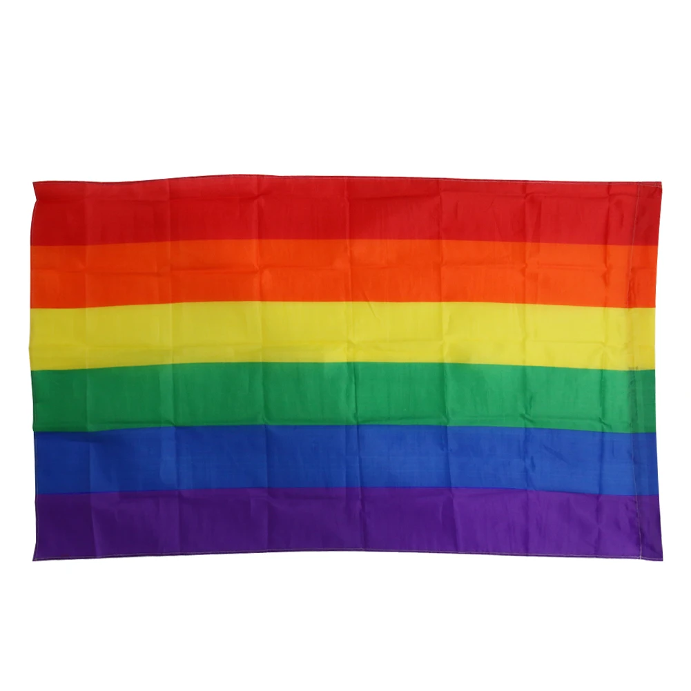 Colorful Rainbow Flags And Banners Pro Lesbian Gay Pride LGBT Flag Durable Polyester Popular Decoration 90 x 150cm | Дом и сад