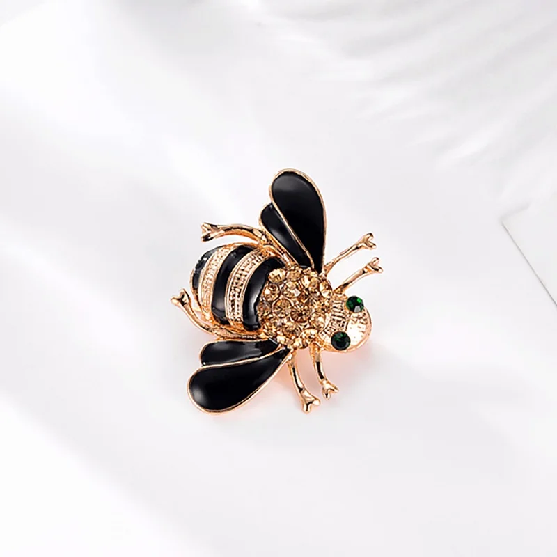 Броши в виде пчел хиджаб со стразами Pins эмаль Esmalte Broches цвет шампанского игра de tronos