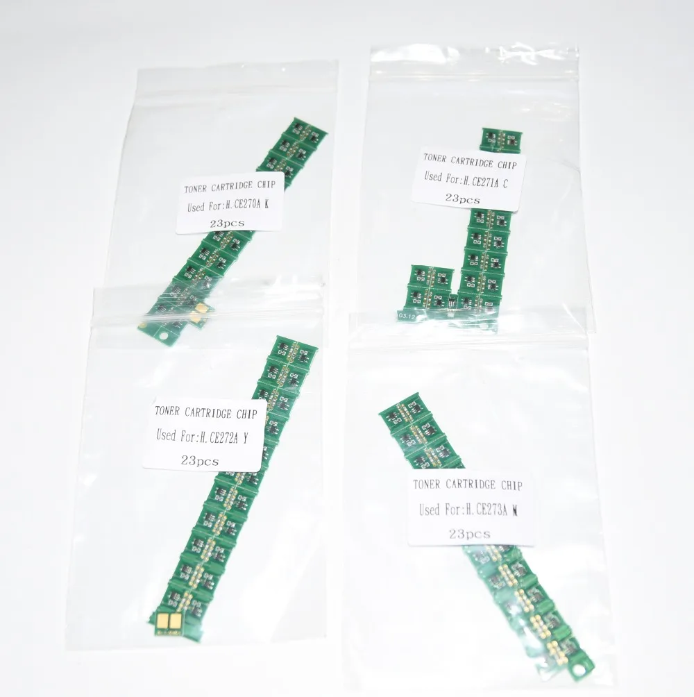 5 комплектов чип для тонера CE270A CE271A CE272A CE273A HP 650A CP5525dn 5525xh M750dn 750xh 5525 барабана |