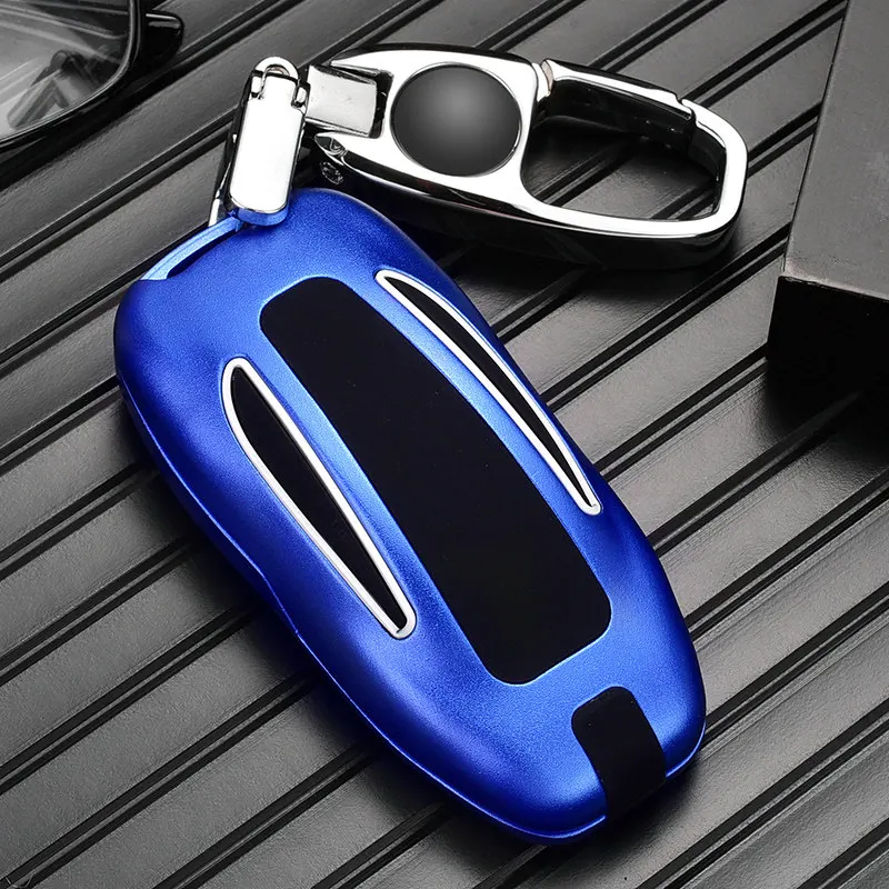 

for Tesla X TESLA MODEL-X TPU+PU Car Goods Car Key Case Cover Key Chain Key Bag Shell Protector Car Accessories