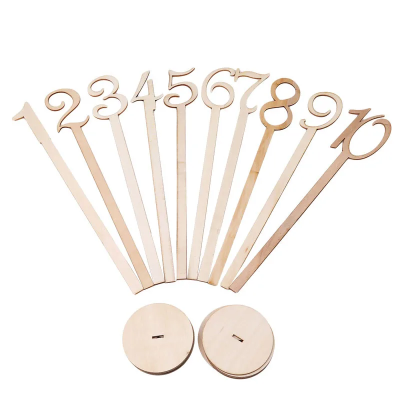 10 шт./упак. Горячая Стиль деревянные Свадебные Поставки свадебного стола