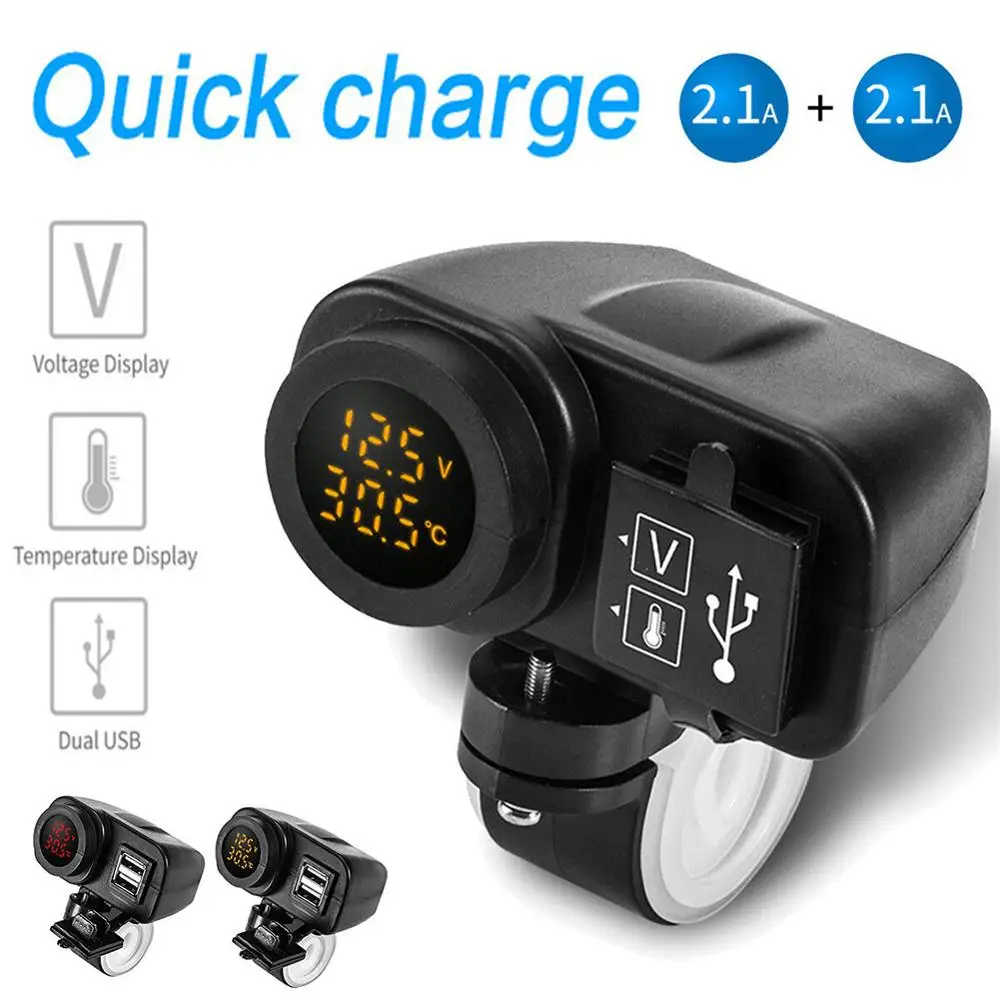 Все Новая горячая Распродажа 12V светодиодный мотоцикла USB Зарядное устройство 2.1A