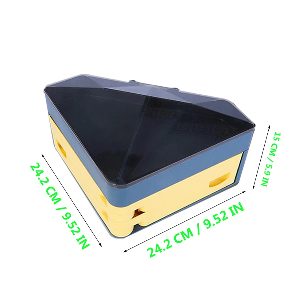 

Candy Storage Box Multi-Function Diamond Shaped Rotating 3-Layered Saving-Space Snack Tray Bottom Anti-Skid Dried Fruits Case