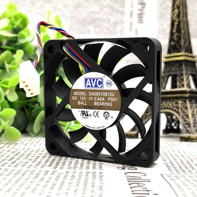 AVC 12v0.40a Da06010b12u 6010 ультратонкая материнская плата CPU 6cm4 провод ШИМ Вентилятор