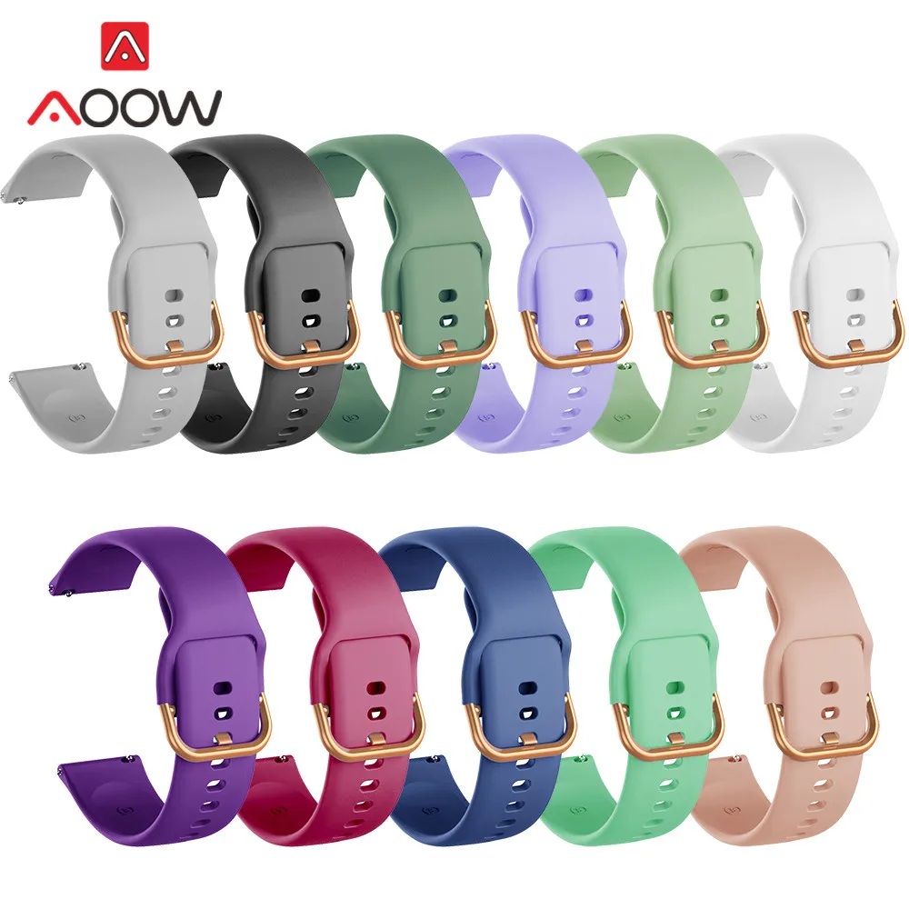 Ремешок силиконовый спортивный для наручных часов браслет Samsung Galaxy Watch Active 2 42 мм