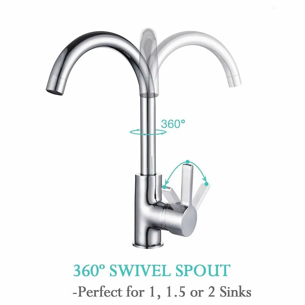 chrome kitchen sink faucet 360 rotate vessel sink mixer pull out spout water kitchen water tap sink mixer brass for bathroom free global shipping