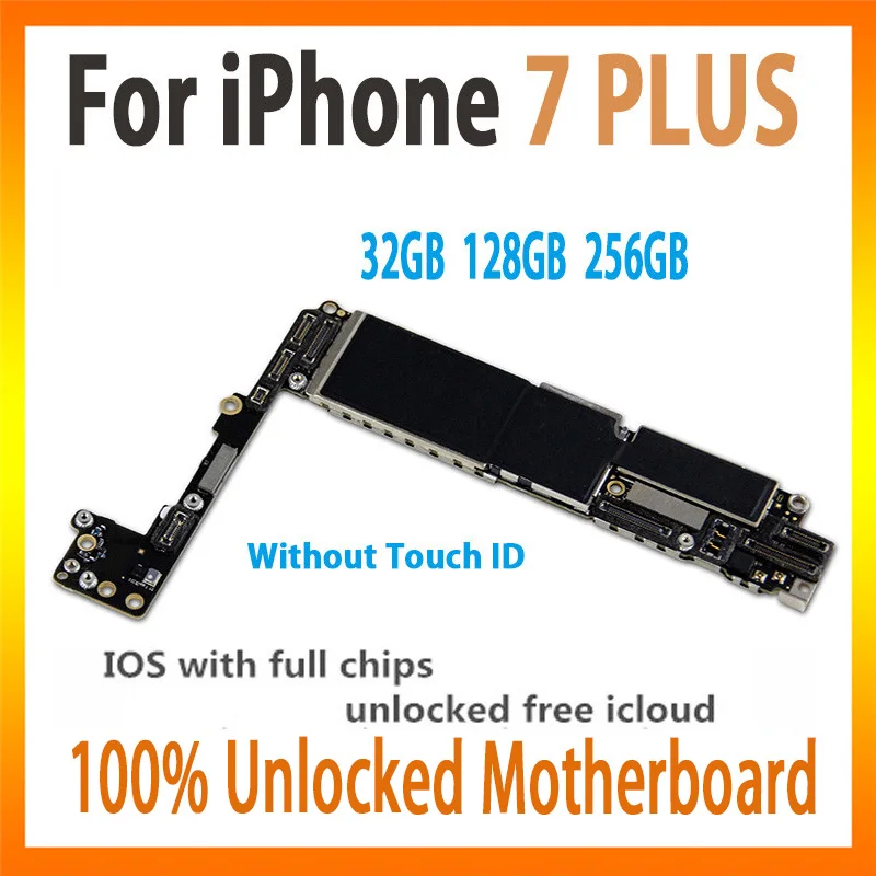 Оригинальная разблокированная материнская плата для iphone 7 Plus с/без Touch ID, бесплатный iCloud для iphone 7 Plus, логическая плата, хороший тест