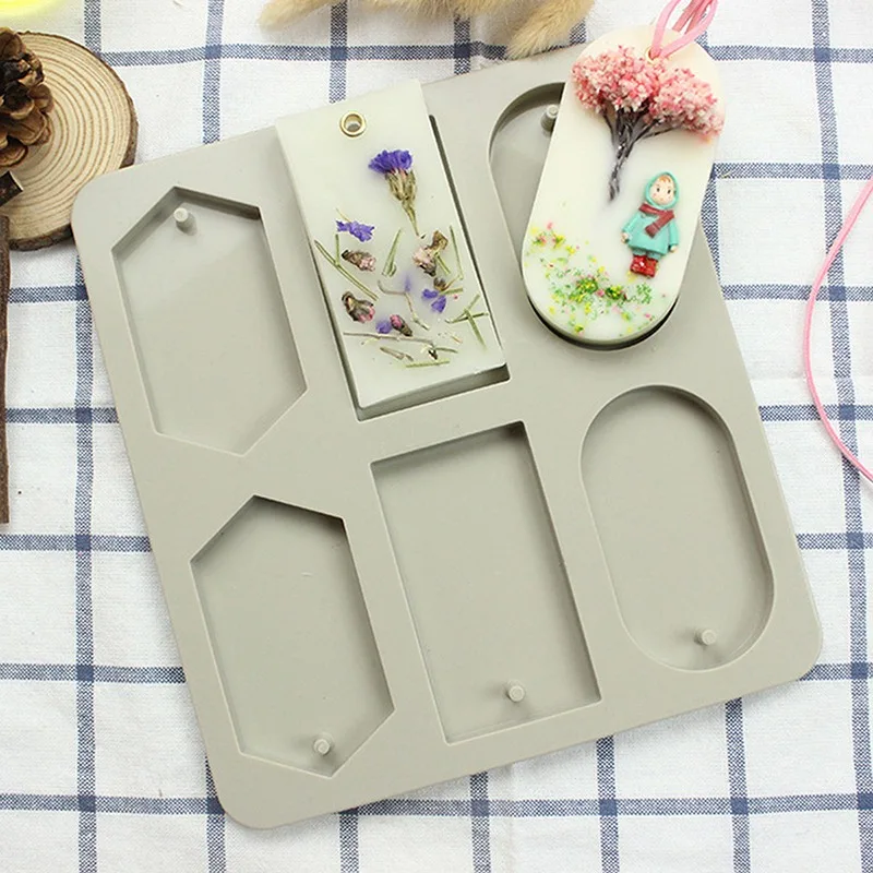 Flower Soap Mold Craft Accessories DIY Silicone Clay Aromatherapy Tablets Molds Hanging Ornaments Wax | Дом и сад