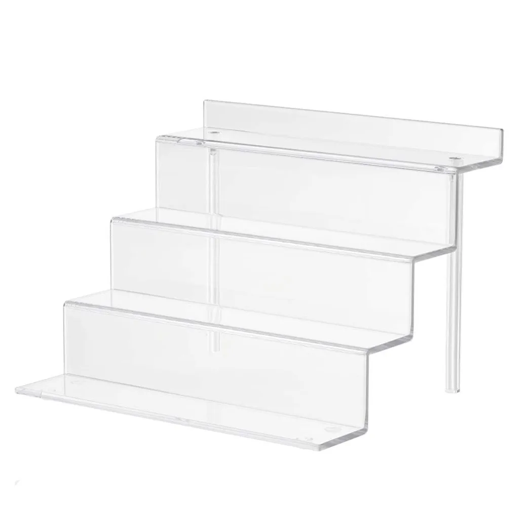 

1 Piece Acrylic Display Rack 30*23*20cm Acrylic Display Stand Detachable Ladder Shelf Rack For Toys Cosmetics