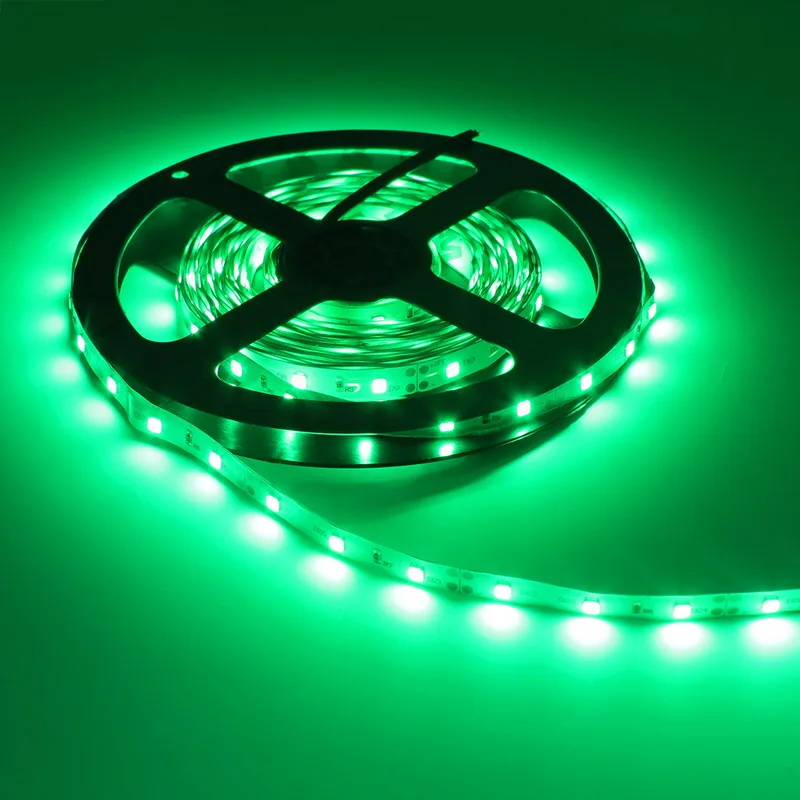 5 м 300 светодиодный s светодиодный струны супер яркий 3528 SMD Зеленый Синий Теплый белый набор неводонепроницаемых лент светильник гибкий DC 12 В светильник s - Испускаемый цвет: Зеленый